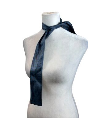 Ladies Symphony Scarf Brand 100% Silk Thin Neck‎ Scarf Blue and Red